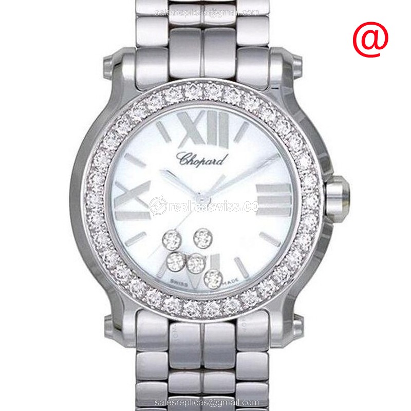 Chopard 278509-3008 Quartz White Dial - Diamond Set - Silver Steel Strap - Luxury Chopard Watch